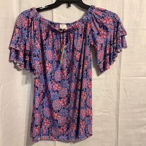 Simply southern NWT Medium pineapple top